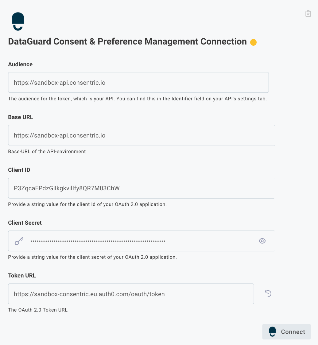 DataGuard CPM Connection configuration