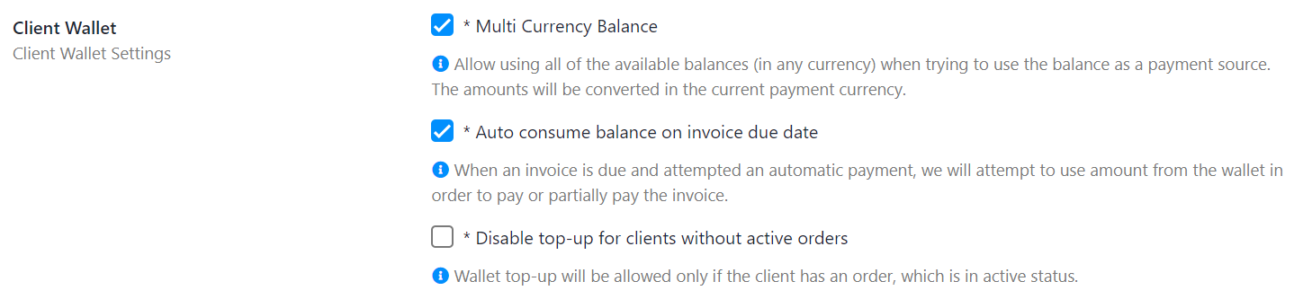 to allow client having multi currencies