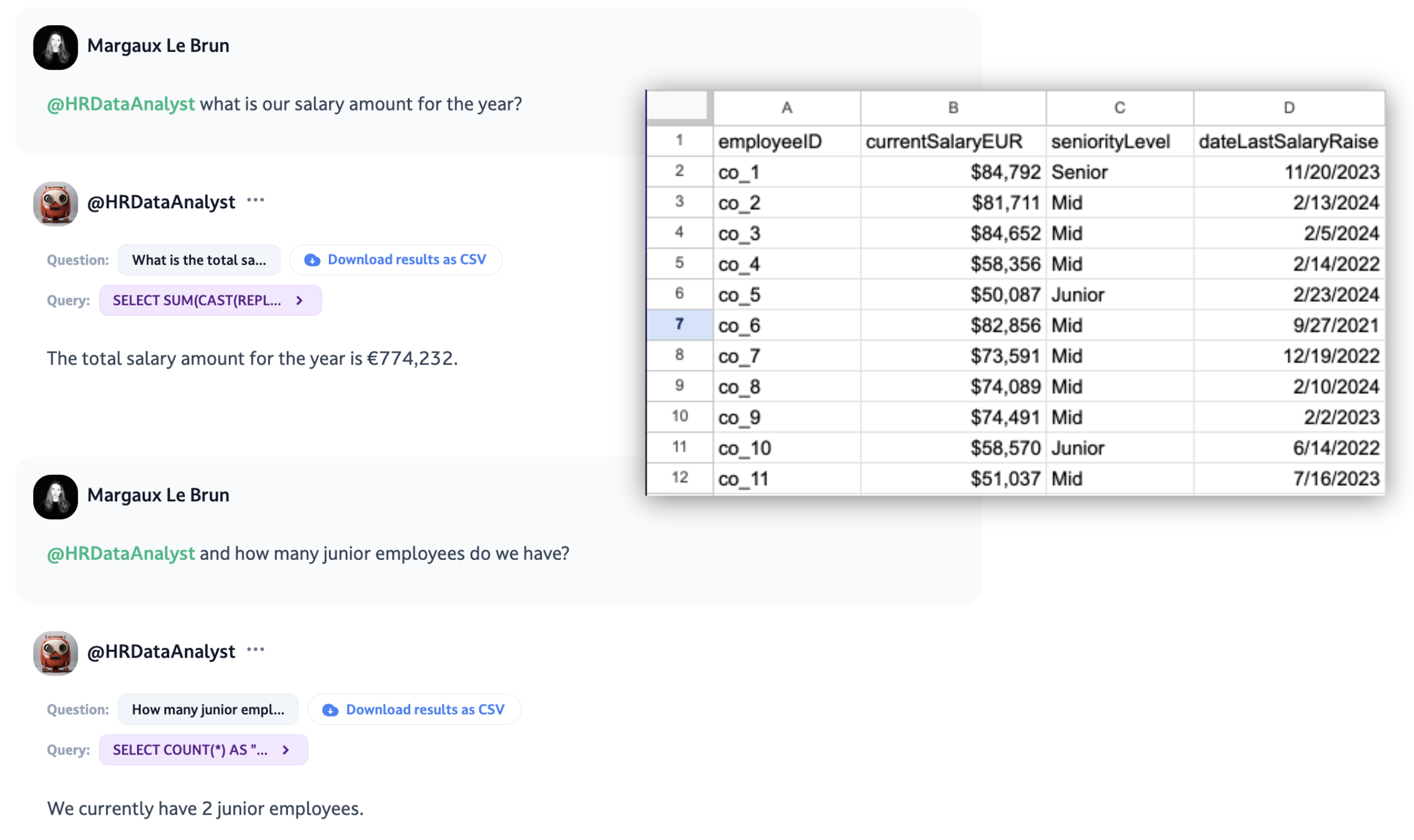 “Talk” to our spreadsheets without opening them