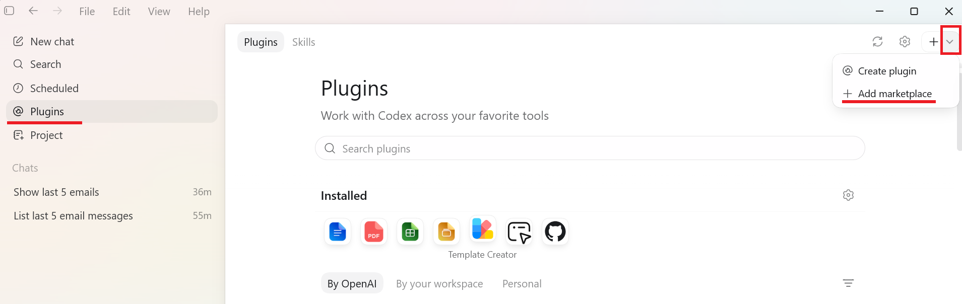 Add marketplace