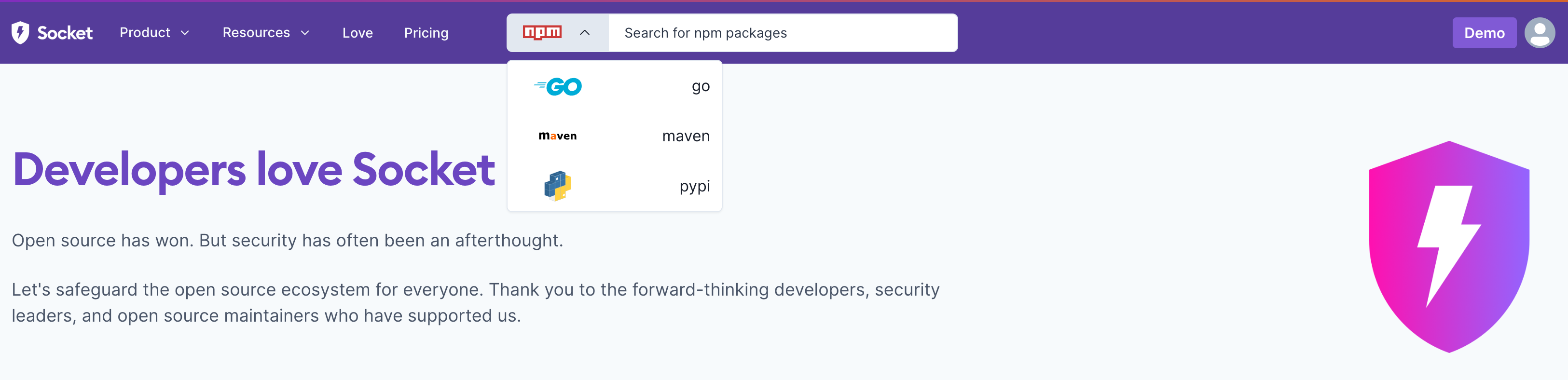 Package Search Options