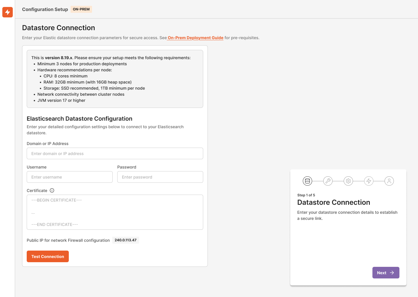 Datastore Configuration