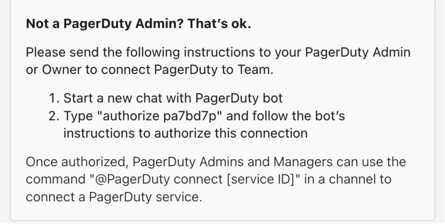 App Authorization Instructions for PagerDuty Admin