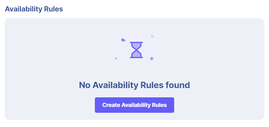 Refined information in Availability Rules widget