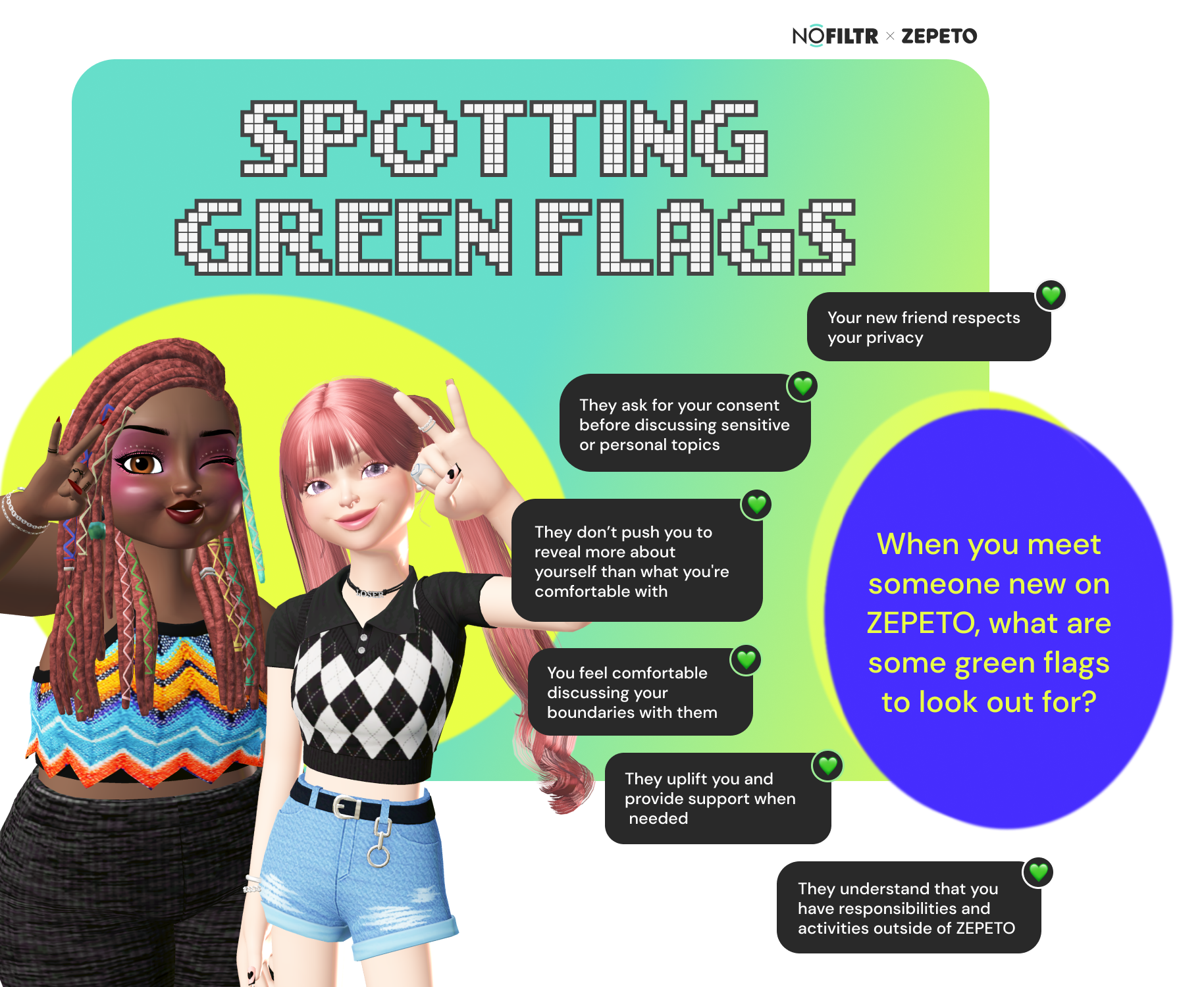 Introducing ZEPETO x NoFiltr Youth Guides!