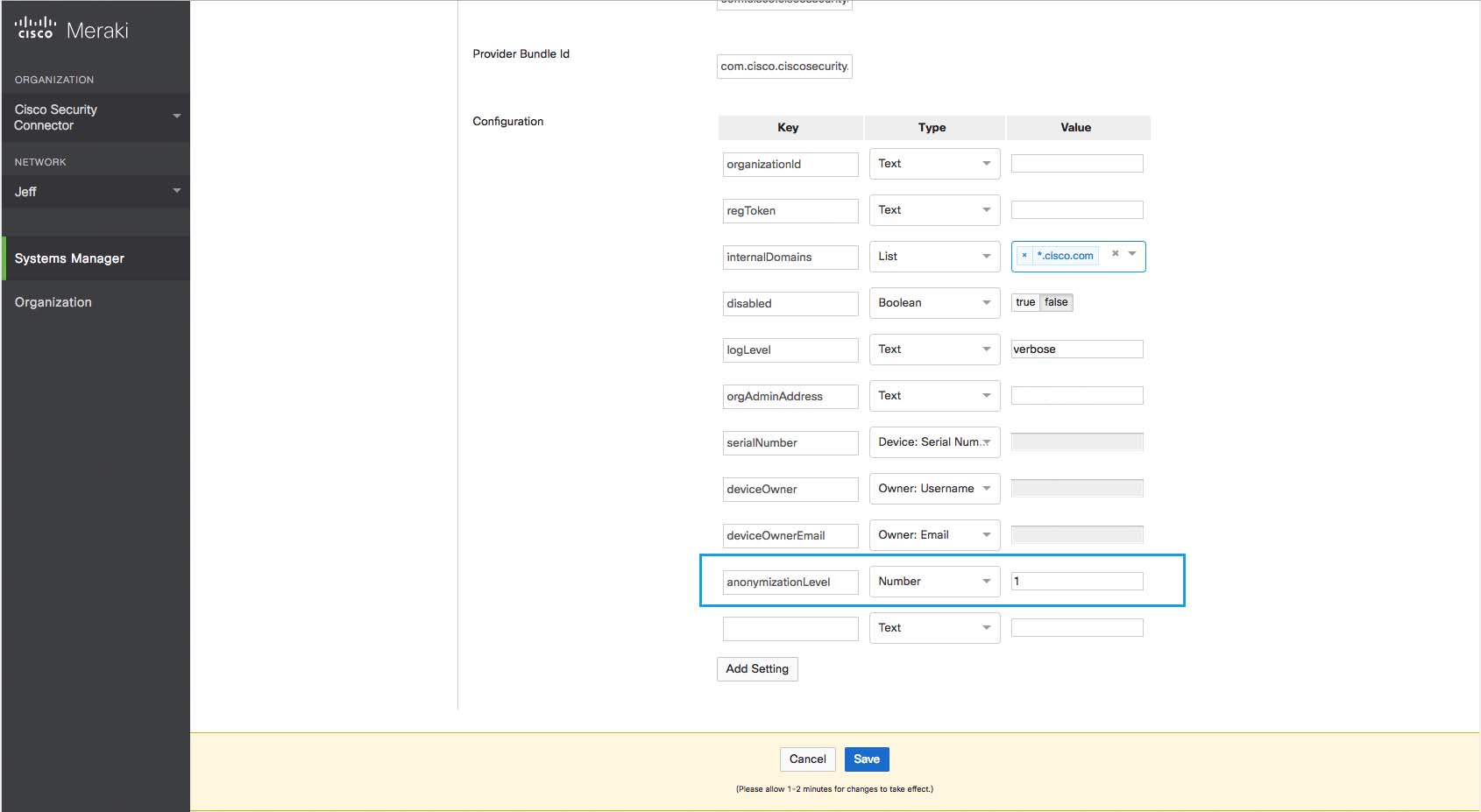 meraki anyconnect