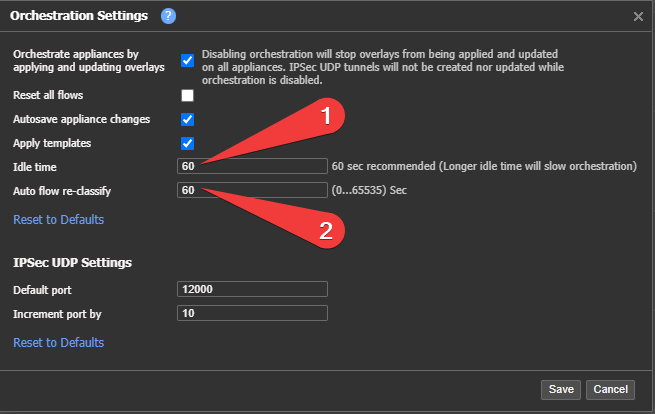 Orchestration Settings