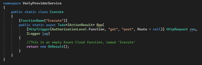 A new default function called **Execute**