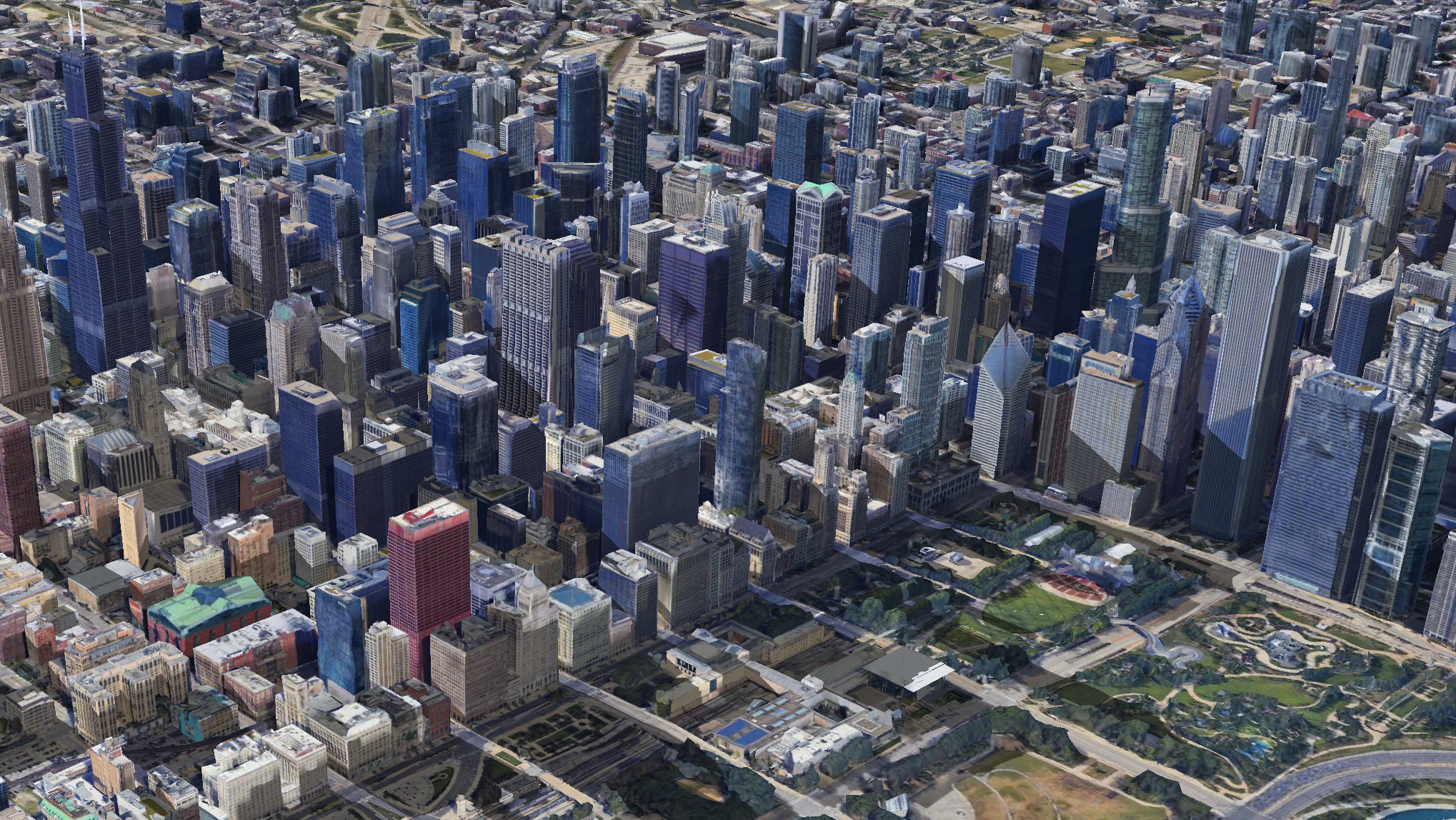 3D Tile Layer showing Chicago.
