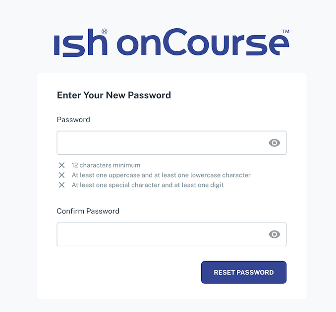 Students must set a new password in order to access the Portal