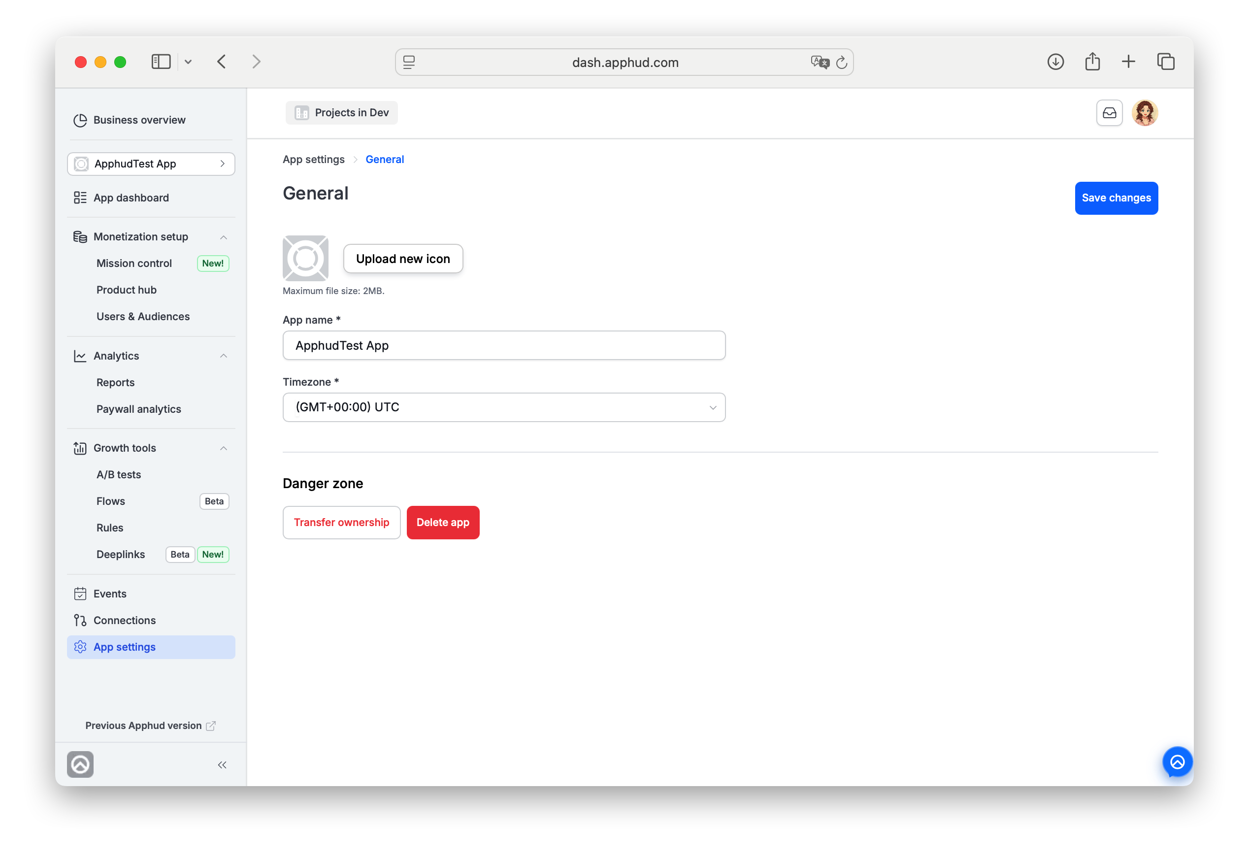 Apphud - General App settings