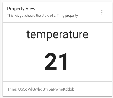 The example Property View widget