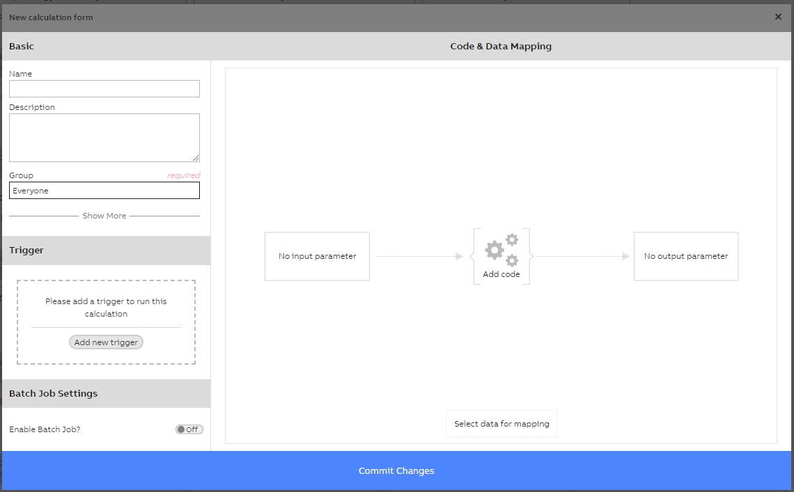 New calculation settings