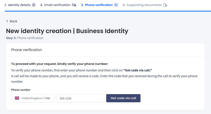 Screenshot with Phone Verification section