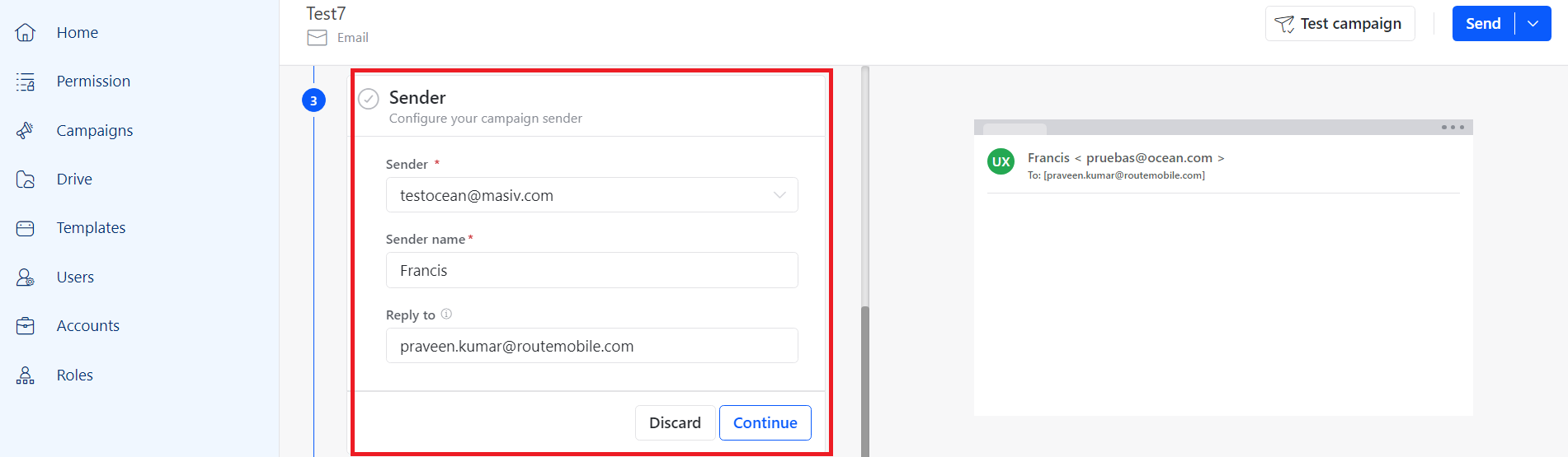 Email subject configuration