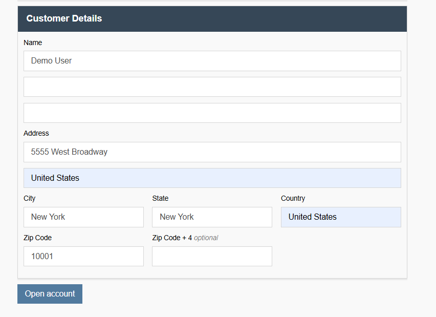Customer Details