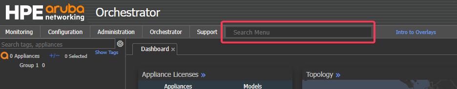 Search Menu