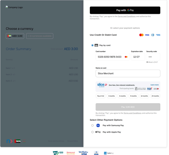 Slice by Network available installment plans
