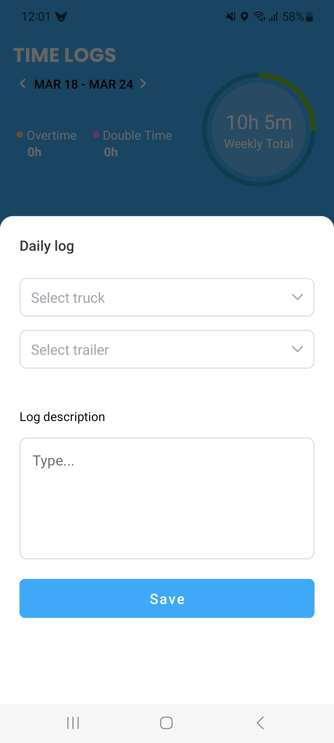 Adding daily logs in the Personal App