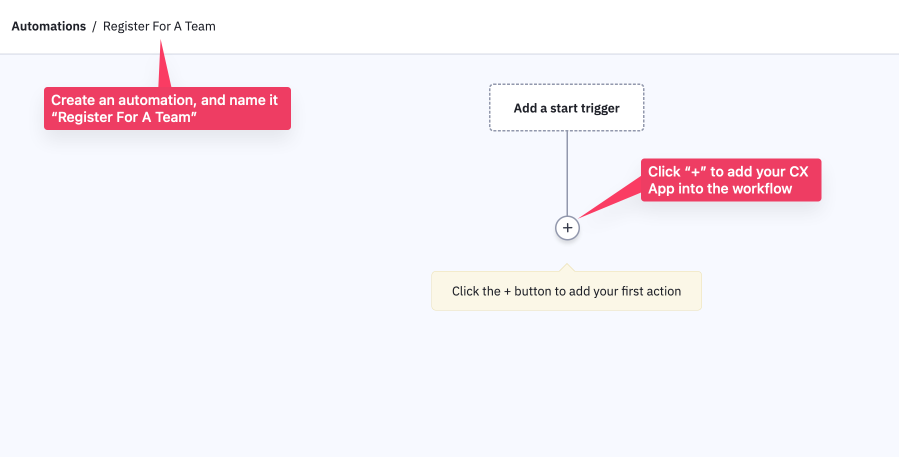 Setup an automation