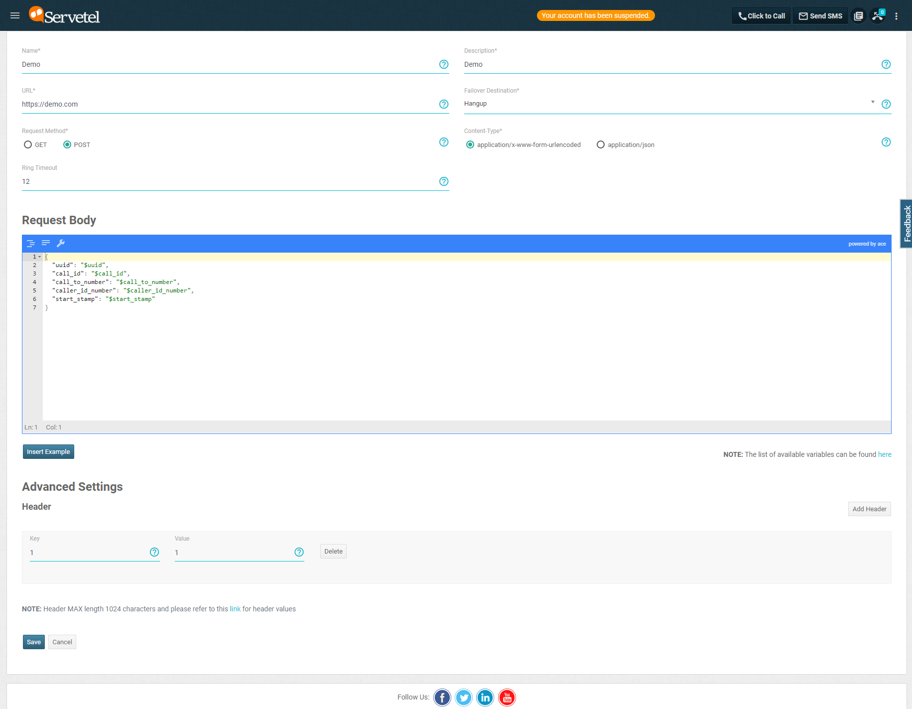 Setting Up API Dialplan