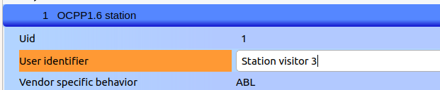 Chargepoint settings with UserIdentifier field