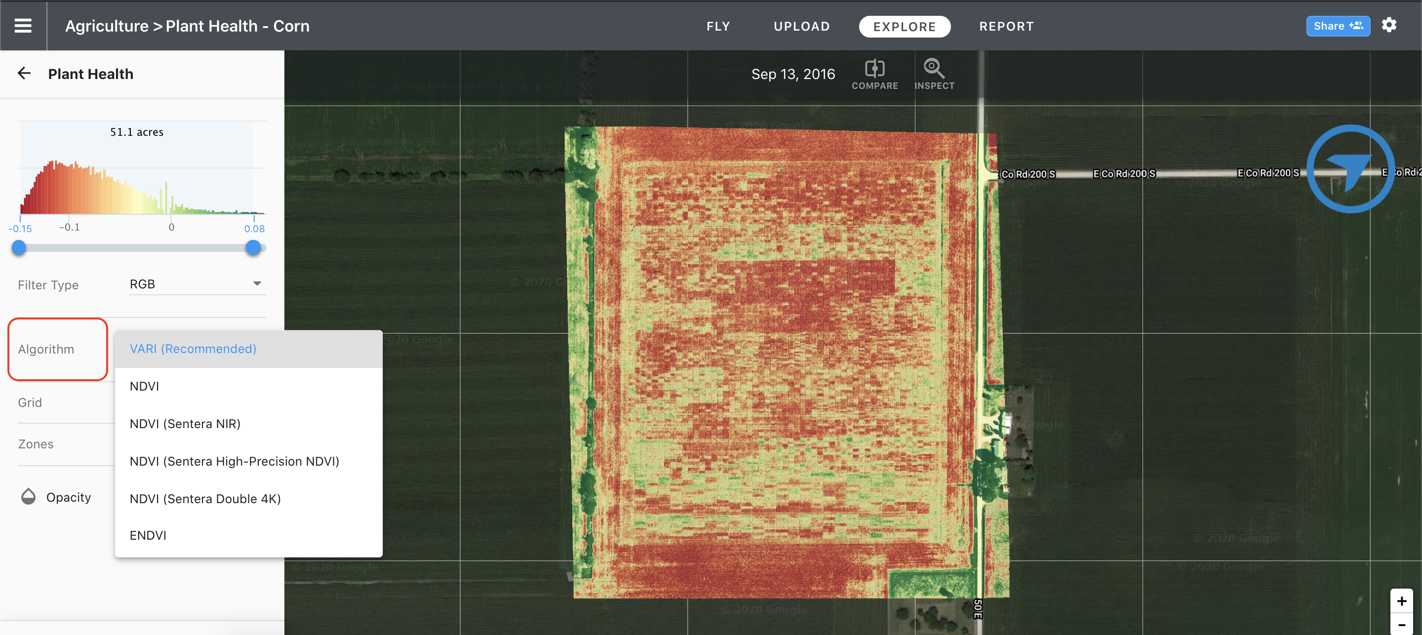 Screen Shot 2020-10-16 at 3.46.20 PM.png Select an algorithm to process your data.
