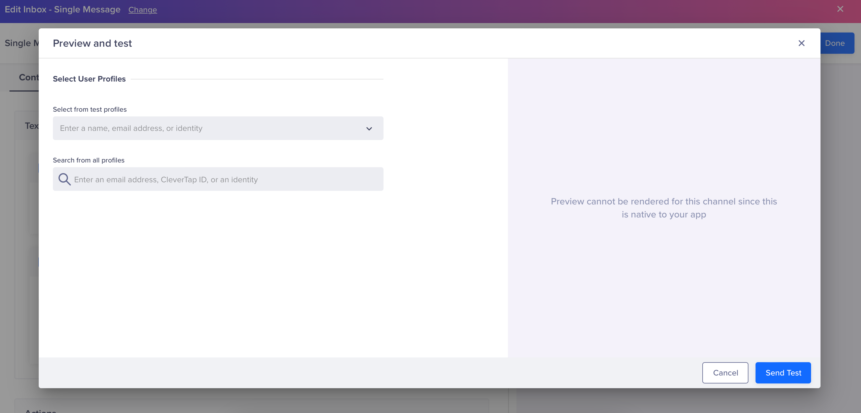Select User Profiles