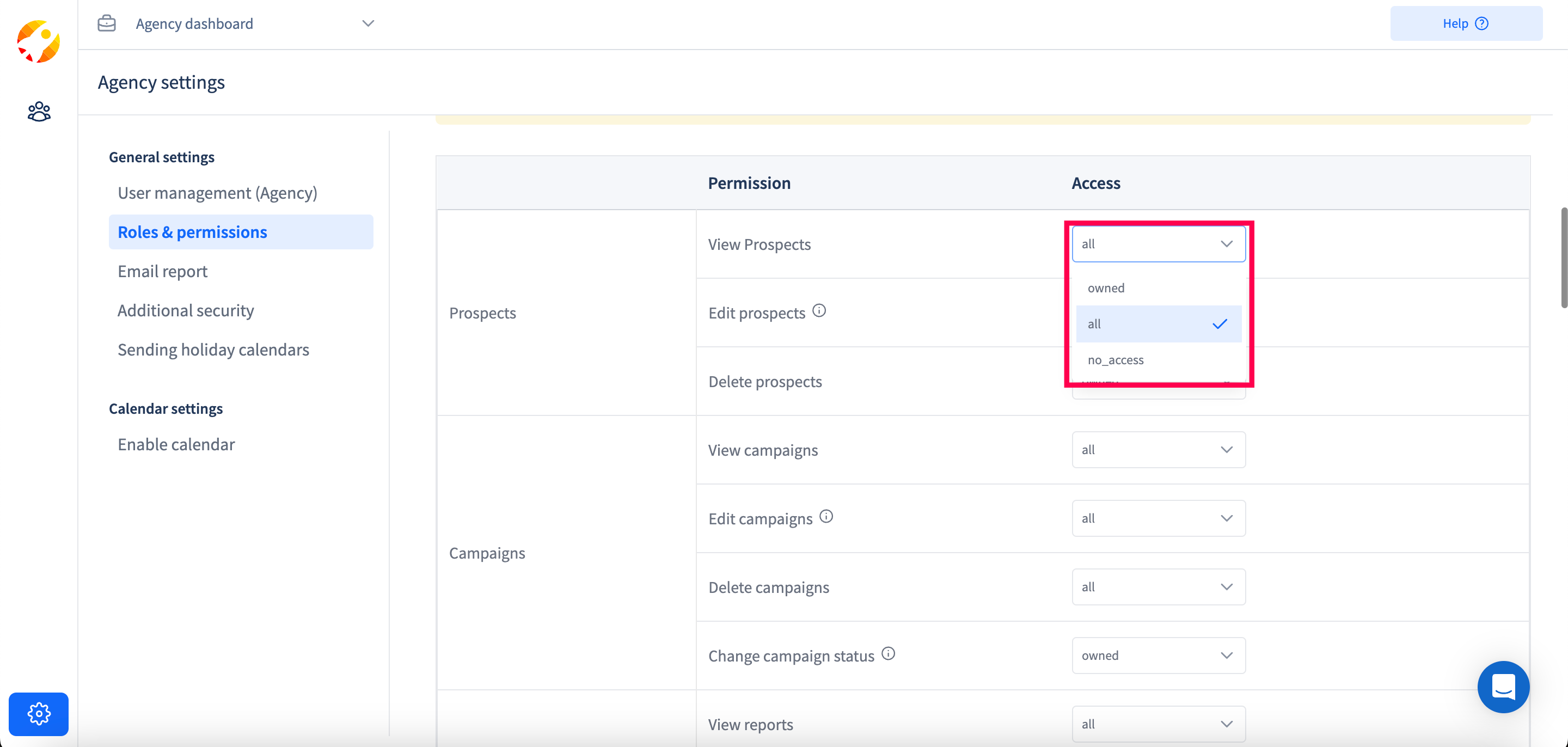 edit role and responsibilities using SmartReach