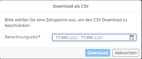 Download als CSV