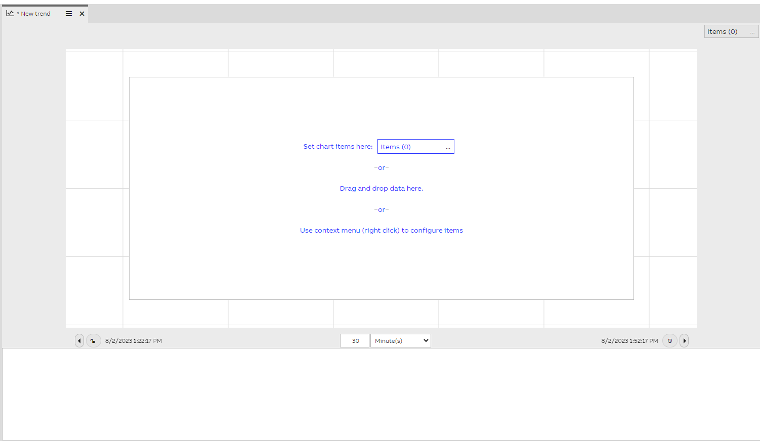 Example of new empty trend view