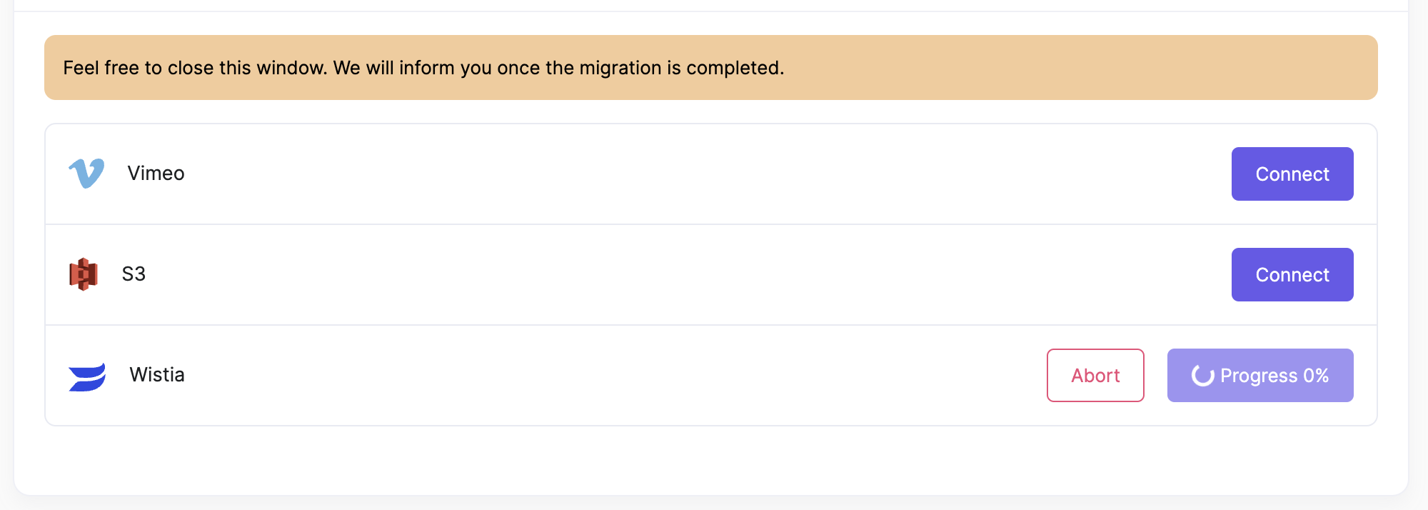 Import Progress