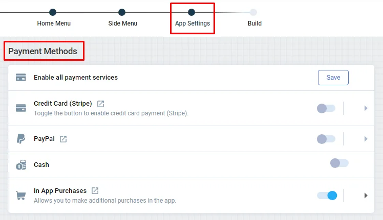 payment methods