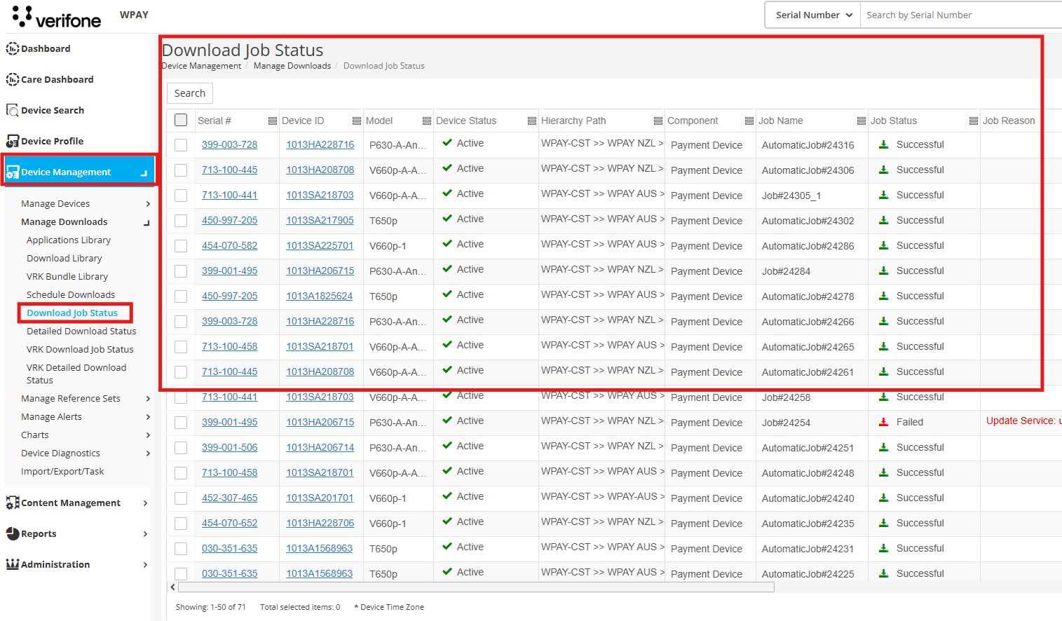 Download Job Status