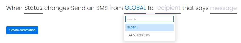 Screenshot with selecting a sender