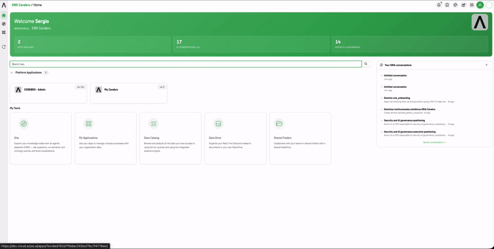 Screenshot: New session workspace with Add knowledge nodes, Add tools, and Attach a file cards
