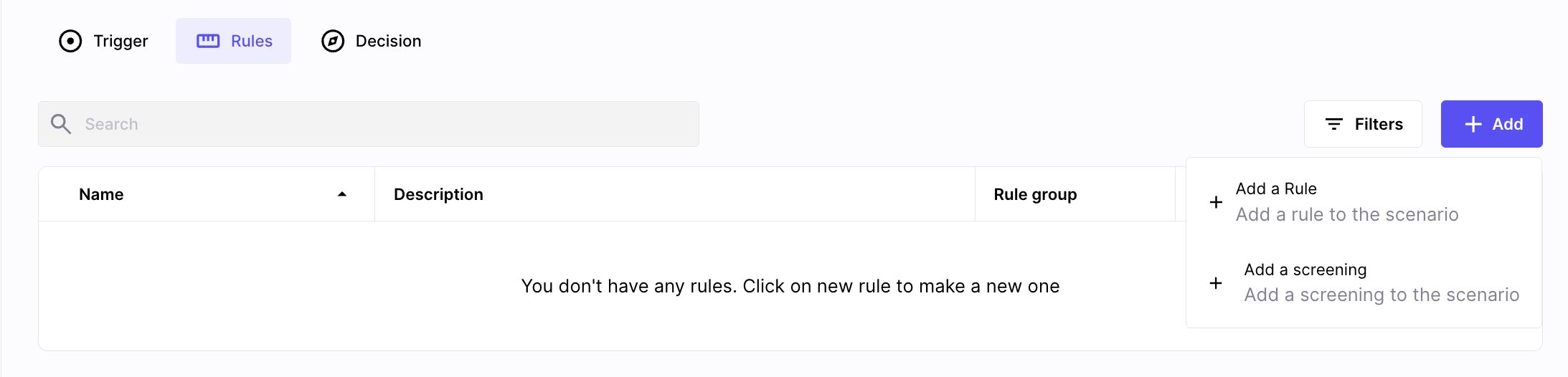 create a new sanction check rule