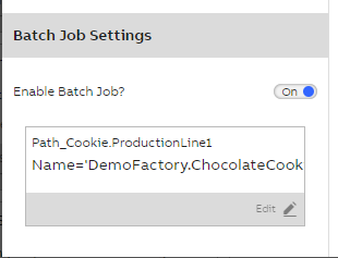 Batch job enabled