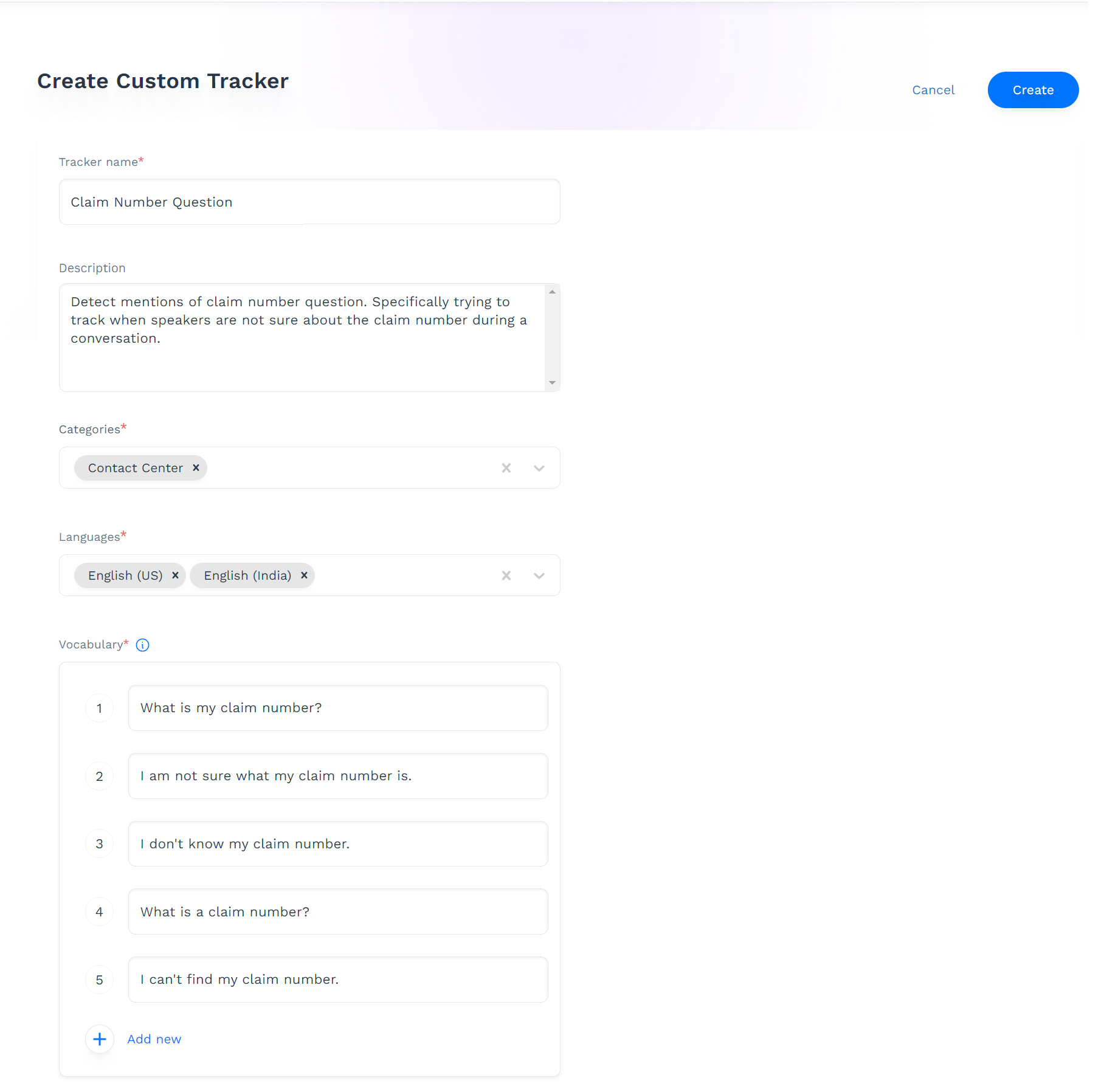 Create Custom Tracker