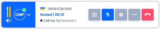 Screenshot of the **Mute** button: mini mode