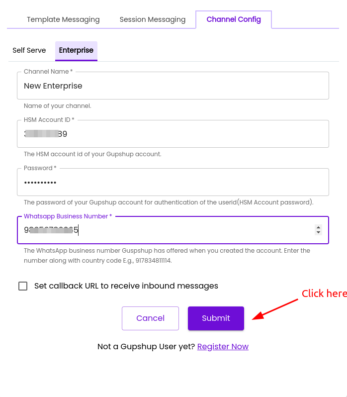 Channel config - Enterprise