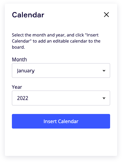 Calendar app UI
