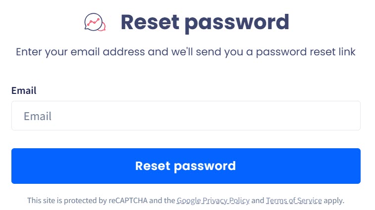 Screenshot of the Reset password dialog box .