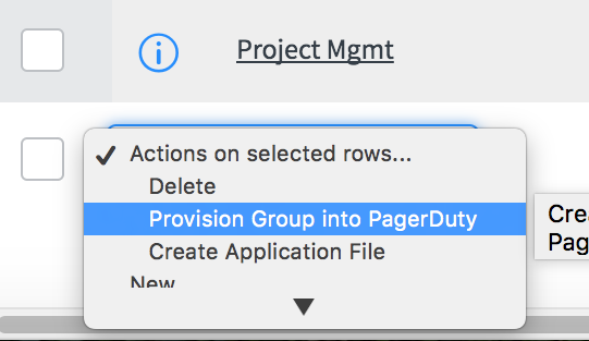Select "Provision Group into PagerDuty"