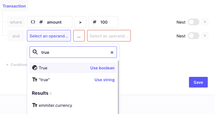 Create a string or boolean constant