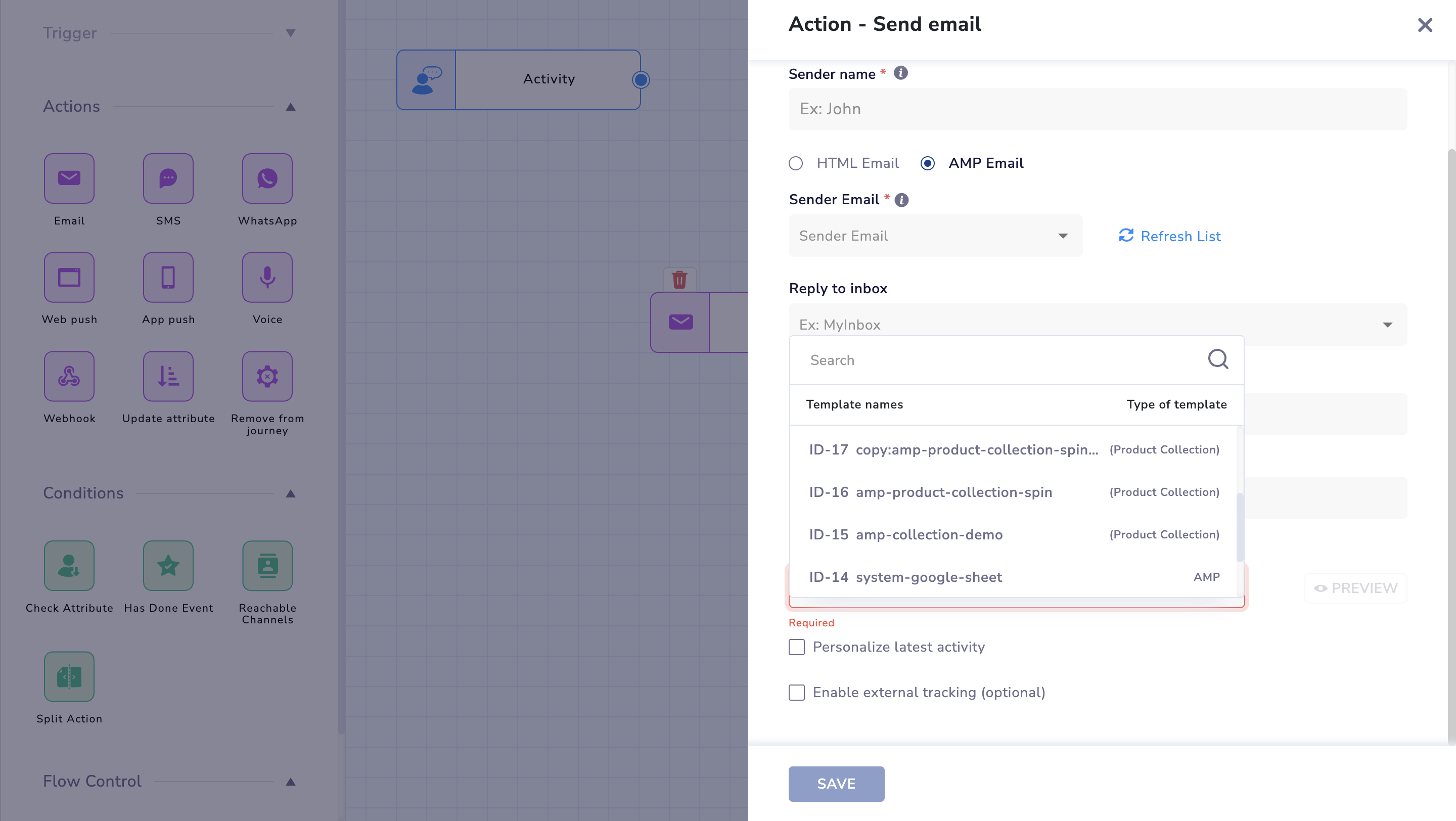 Enable Product Collection in Journeys