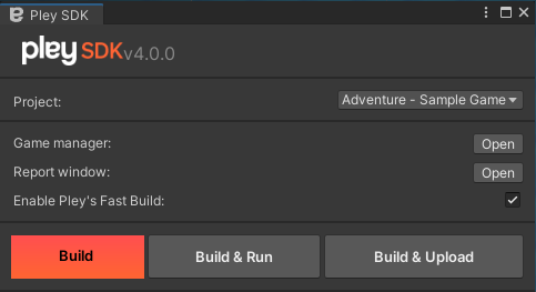 You can enable it by checking the toggle under the build button in the Pley extension.