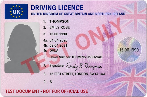 uk-drivers-license-front-test.jpg Expected: authentic · Image: front