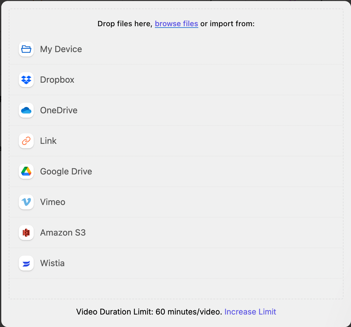 Video Upload Box