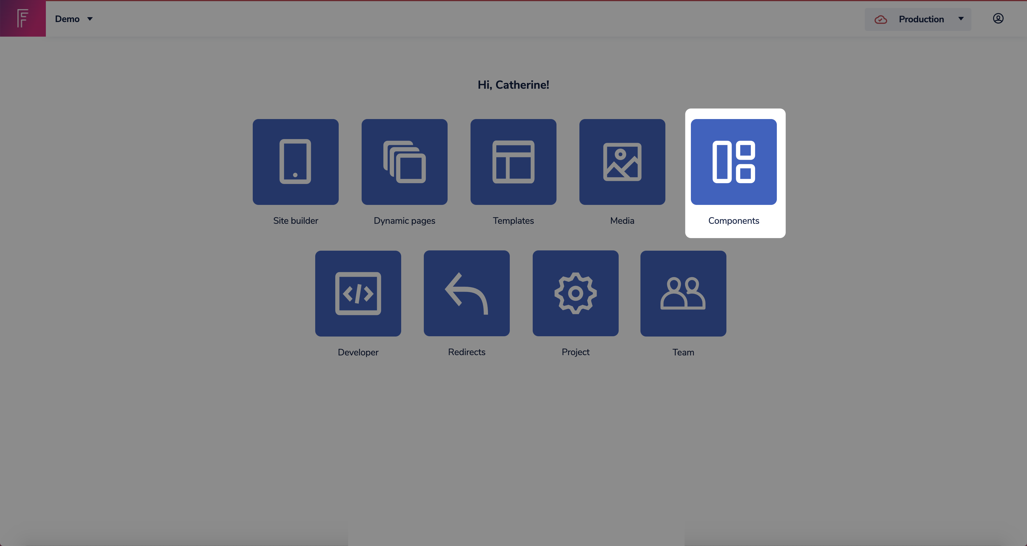 Components on Frontastic studio dashboard.png